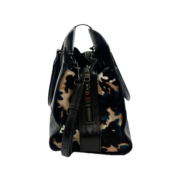 Coach Mercer Camo Print Calf Hair Grain Leather Tote Limited Edition Cheetah - Picture 7 of 9